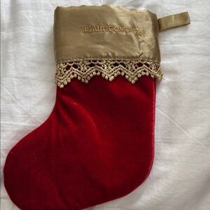 BeautiControl Red and Gold Holiday Stocking